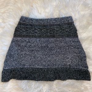 Prana Rena Grey Knitted Mini Skirt